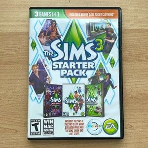 The Sims 3 Starter Pack 3 Games in 1 Pack - used once